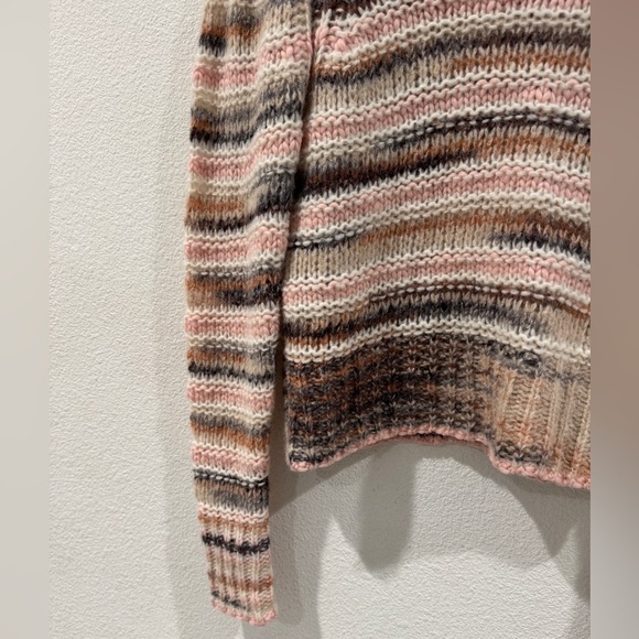 NWT A.L.C. Selina Space Dye Striped Wool Alpaca Blend Turtleneck Sweater Small - Picture 12 of 16